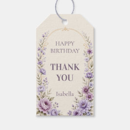 Para Presente Etiqueta de Agradecimento de Aniversário Lavanda D