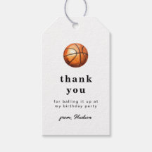 Etiqueta de Agradecimento de Basquete
