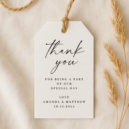 Para Presente Etiqueta de Agradecimento de Casamento em Letra Ne