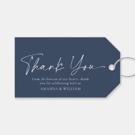 Para Presente Etiqueta de Agradecimento de Casamento Floral Azul