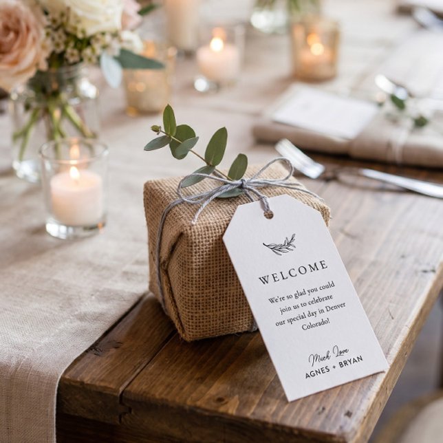 Para Presente Etiqueta de Agradecimento de Casamento Floral Mode (Criador carregado)