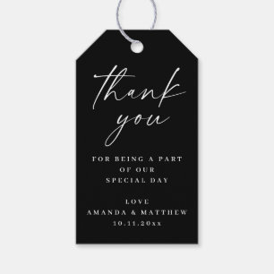 Para Presente Etiqueta de Agradecimento de Casamento Minimalista