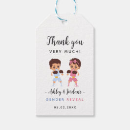 Para Presente Etiqueta de Agradecimento de Revelação de Gênero c