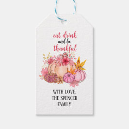 Para Presente Etiqueta de agradecimento do Dia de Ação de Graças