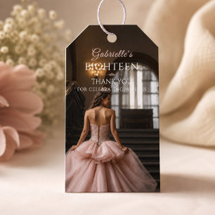 Para Presente Etiqueta de Agradecimento Princesa Rosa Claro Dezo