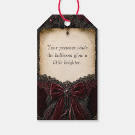 Para Presente Etiqueta de Agradecimento Velvet Bone Gothic Hallo
