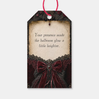 Para Presente Etiqueta de Agradecimento Velvet Bone Gothic Hallo