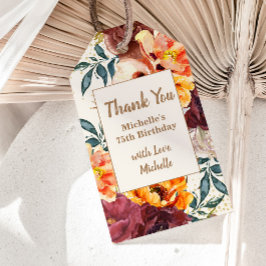 Para Presente Etiqueta de Aniversário de 75 anos em Tons de Borg