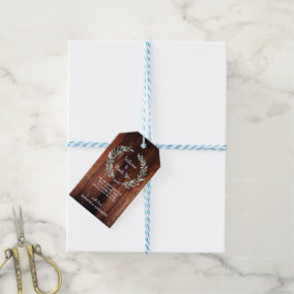 Para Presente Etiqueta de boas-vindas de casamento em madeira co
