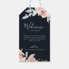 Para Presente Etiqueta de boas-vindas do Casamento Floral de Blu