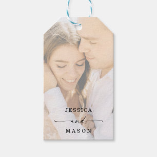Para Presente Etiqueta de Boas-vindas do Elegante Photo Wedding