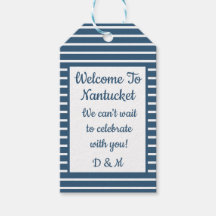 Etiqueta de boas-vindas do Seersucker Wedding