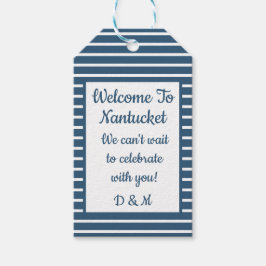 Para Presente Etiqueta de boas-vindas do Seersucker Wedding