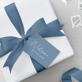 Para Presente Etiqueta de Boas-vindas Dusty Blue Wedding - Etiqu