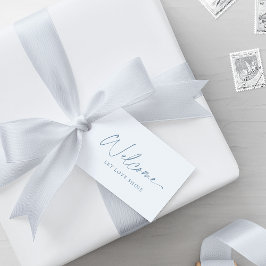Para Presente Etiqueta de Boas-vindas Dusty Blue Wedding - Etiqu