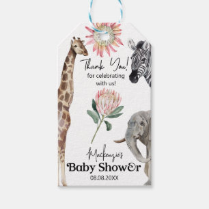 Para Presente Etiqueta de Chá de fraldas da Selva Safari Cute