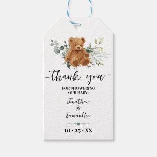 Para Presente Etiqueta de Chá de fraldas do Urso Verde