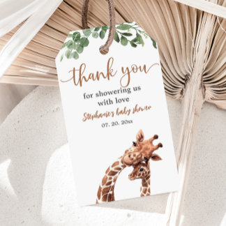 Para Presente Etiqueta de Chá de fraldas Giraffe