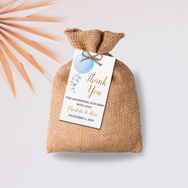 Para Presente Etiqueta de Chá do Baby Boy / Obrigado (Criador carregado)