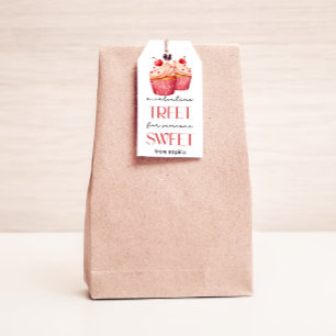 Para Presente Etiqueta de Cupcake namorados