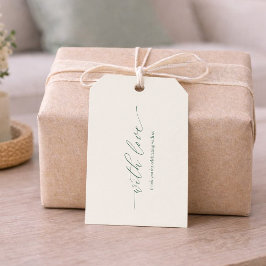 Para Presente Etiqueta de Favor de Casamento Com Amor – Verde Sa