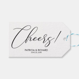 Para Presente Etiqueta de Favor de Casamento com Letreiro de Che