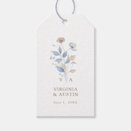 Para Presente Etiqueta de Favor de Casamento de Flores Selvagens