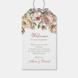 Para Presente Etiqueta de Favor de Casamento de Peões Rosa-Rosa-