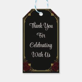 Para Presente Etiqueta de Favor de Casamento Elegante Dark Gothi