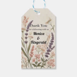 Para Presente Etiqueta de Favor de Casamento Rustic Cottagecore