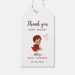 Para Presente Etiqueta de Favor de Chá Ladybug Baby Girl