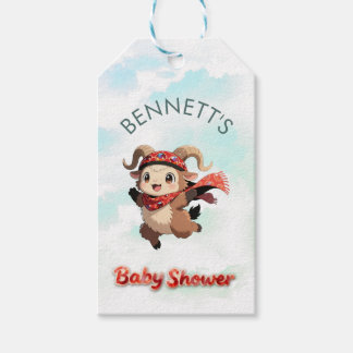 Para Presente Etiqueta de Favor de Chuveiro de Bebê Inverno Carn