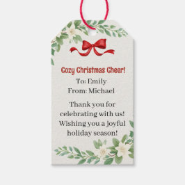 Para Presente Etiqueta de Favor de Natal Aconchegante Personaliz