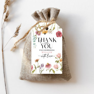 Para Presente Etiqueta de Favor do Campo de Flor Selvagem