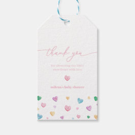 Para Presente Etiqueta de Favor do Chá de fraldas Sweetheart