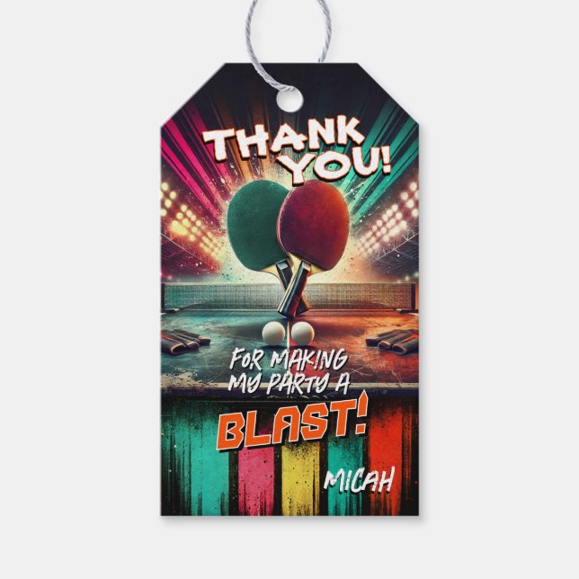 Para Presente Etiqueta de favor do Ping Pong (Frente)