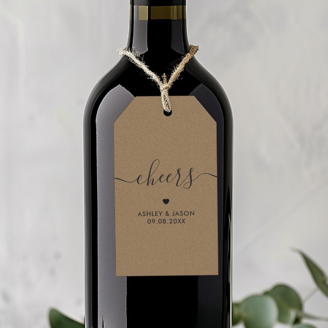 Para Presente Etiqueta de feltro, Vinho de Casamento ou Etiqueta (Criador carregado)