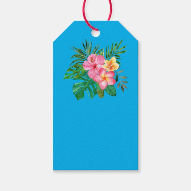 Para Presente Etiqueta de Hibiscus Tropical (Frente)
