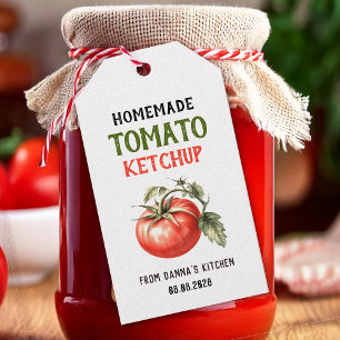 Para Presente Etiqueta de Ketchup de Tomato com tomate vermelho