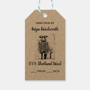 Para Presente Etiqueta de Lã Shetland com Fotografia Editável