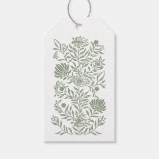 Para Presente Etiqueta de Madeira Gravada à Mão em Verde Vintage