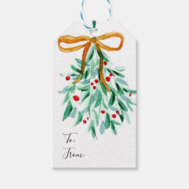 Para Presente Etiqueta de Natal com Visco