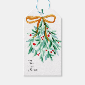 Para Presente Etiqueta de Natal com Visco