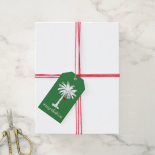 Para Presente Etiqueta de Natal da Palmeira da Carolina do Sul