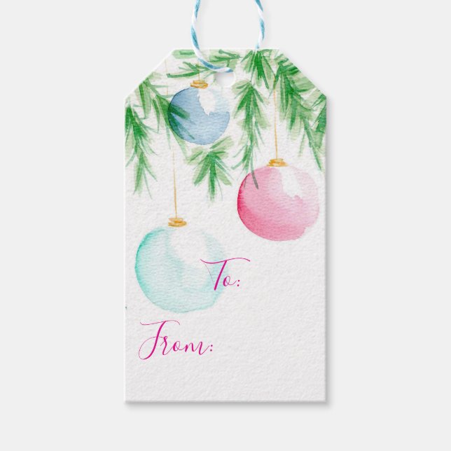 Para Presente Etiqueta de Natal de Enfeite (Frente)