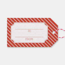 Para Presente Etiqueta de Natal de Greve Vermelha na maior parte