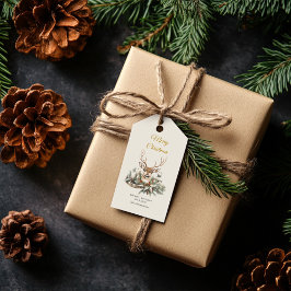 Para Presente Etiqueta de Natal Elegante Rustic Noel | Feriado M