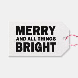 Para Presente Etiqueta de Natal Moderna | Feliz e Todas as Coisa