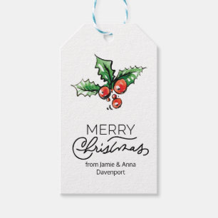 Para Presente Etiqueta de Natal Personalizada com Elementos de A