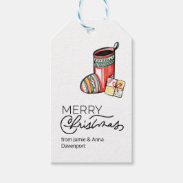 Para Presente Etiqueta de Natal Personalizada com Existências de